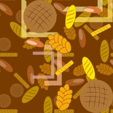 Fırın ürün gıda toplama vektör çizim