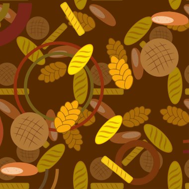 Fırın ürün gıda toplama vektör çizim