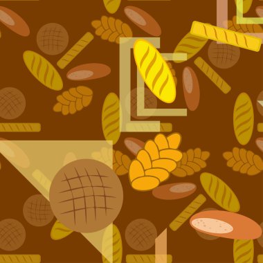 Fırın ürün gıda toplama vektör çizim