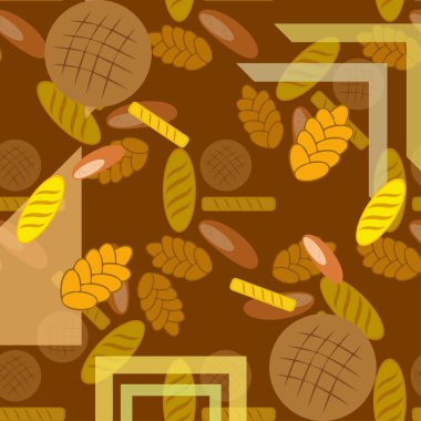 Fırın ürün gıda toplama vektör çizim