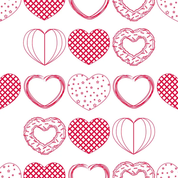 Antecedentes románticos abstractos con corazones. Fondo vectorial para el día de San Valentín . — Archivo Imágenes Vectoriales