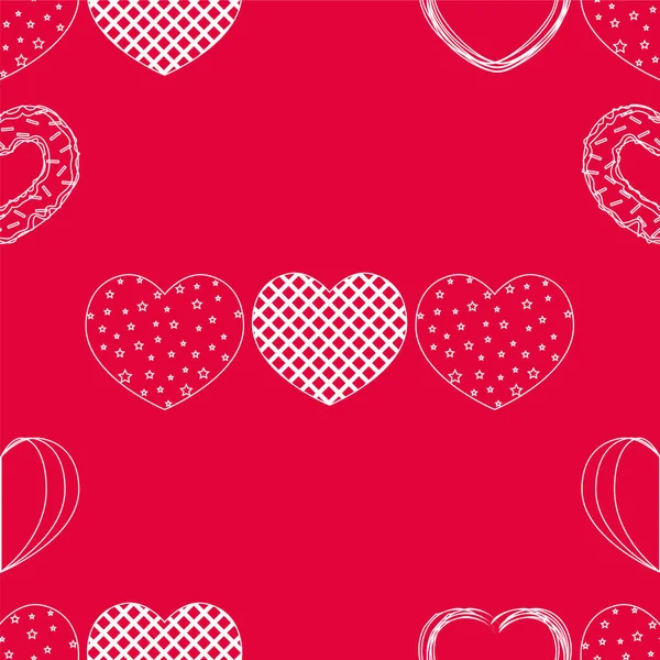 Abstract romantic background with hearts. Vector backdrop for Valentine's day. — Stock Vector