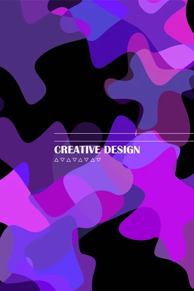 Resumen Plantilla creativa fluida, tarjeta, cubierta de color. Diseño de acuarela, líquidos, formas. vector de moda . — Archivo Imágenes Vectoriales