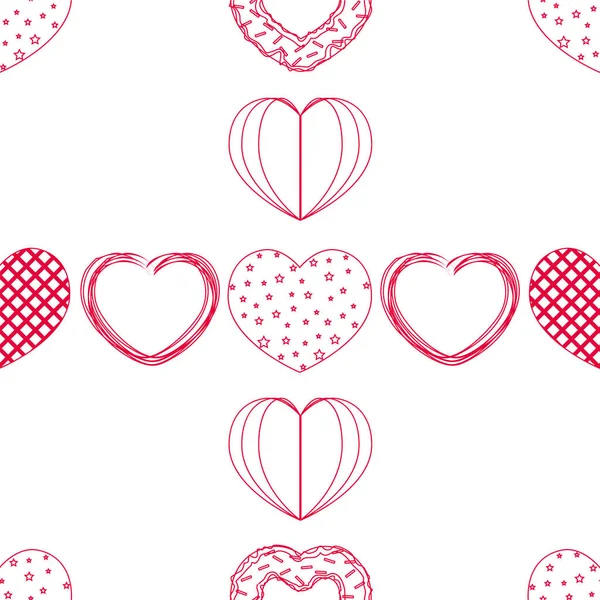 Abstract romantic background with hearts. Vector backdrop for Valentine's day. — Stock Vector