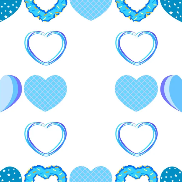 Abstract romantic background with hearts. Vector backdrop for Valentine's day. — Stock Vector