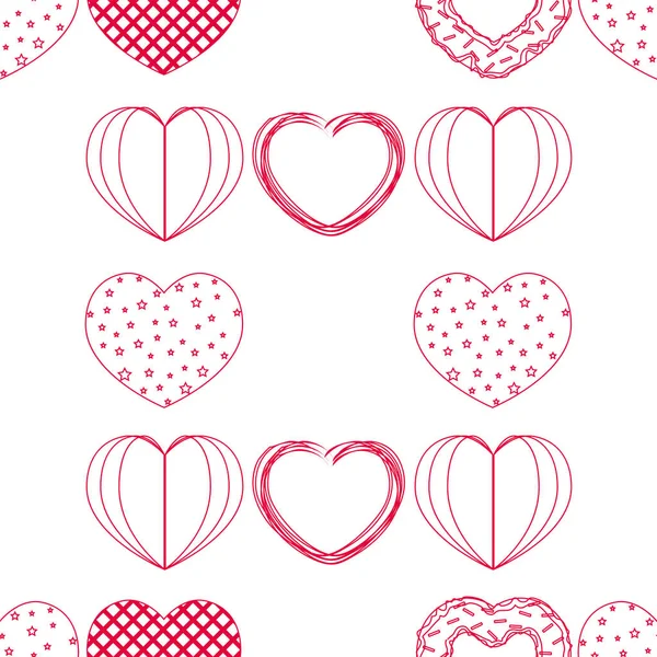 Antecedentes románticos abstractos con corazones. Fondo vectorial para el día de San Valentín . — Vector de stock