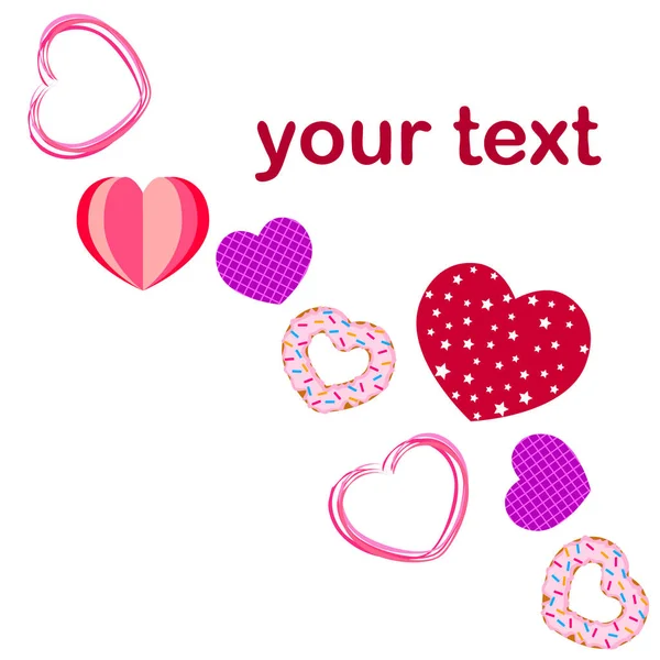Résumé fond romantique avec des cœurs. Fond vectoriel pour la Saint-Valentin . — Image vectorielle
