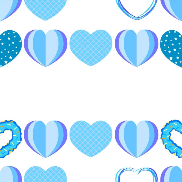 Abstract romantic background with hearts. Vector backdrop for Valentine's day. — Stock Vector