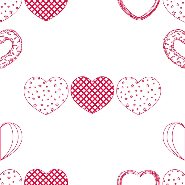 Abstract romantic background with hearts. Vector backdrop for Valentine's day. — Stock Vector