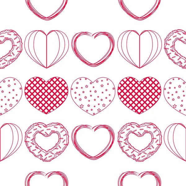 Abstract romantic background with hearts. Vector backdrop for Valentine's day. — Stock Vector