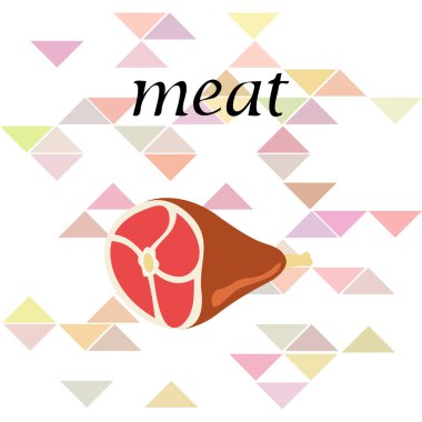 Bütün ayak, taze et. Çiftlik dükkanı konsepti için görüntü. Vektör arkaplanı.