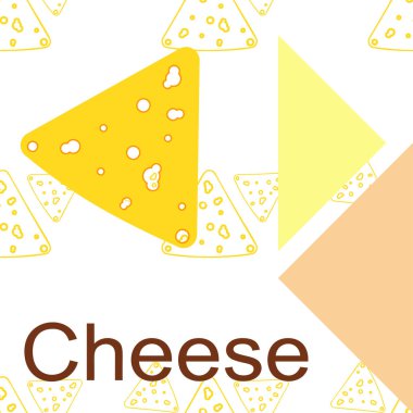 Peynir vektörü, iştah açıcı peynir arka planı, süt ürünü.