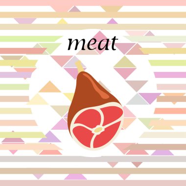 Bütün ayak, taze et. Çiftlik dükkanı konsepti için görüntü. Vektör arkaplanı.