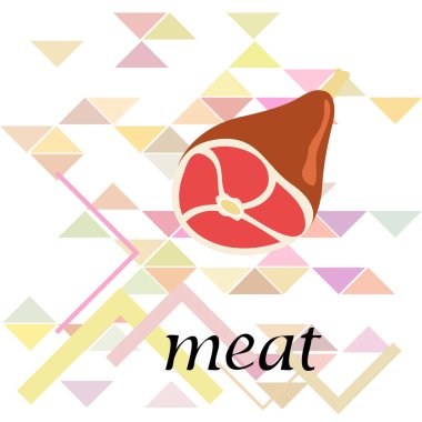 Bütün ayak, taze et. Çiftlik dükkanı konsepti için görüntü. Vektör arkaplanı.