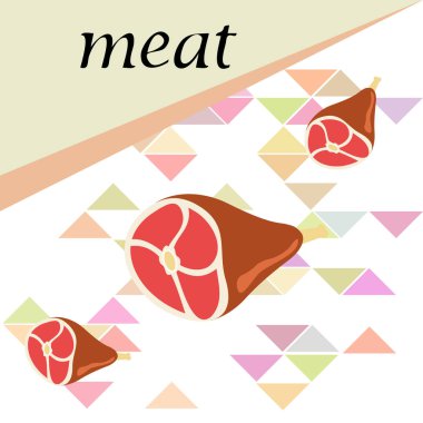 Bütün ayak, taze et. Çiftlik dükkanı konsepti için görüntü. Vektör arkaplanı.