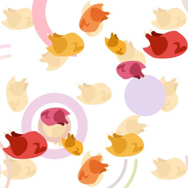 Tavuk eti, karikatür, vektör illüstrasyon, gıda arka plan.