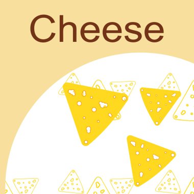 Peynir vektörü, iştah açıcı peynir arka planı, süt ürünü.