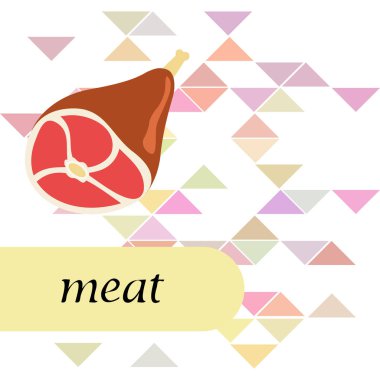 Bütün ayak, taze et. Çiftlik dükkanı konsepti için görüntü. Vektör arkaplanı.