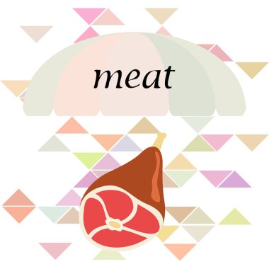 Bütün ayak, taze et. Çiftlik dükkanı konsepti için görüntü. Vektör arkaplanı.