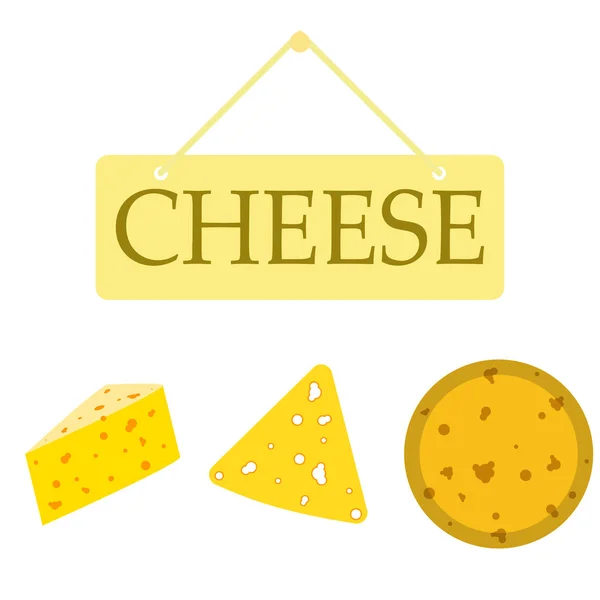 Vector de queso, fondo de queso apetitoso, productos lácteos . — Archivo Imágenes Vectoriales