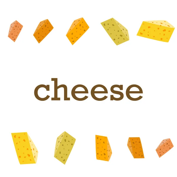 Cheese vector, smakelijke kaas achtergrond, zuivelproduct. — Stockvector