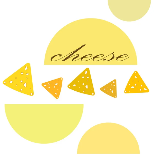 Cheese vector, smakelijke kaas achtergrond, zuivelproduct. — Stockvector