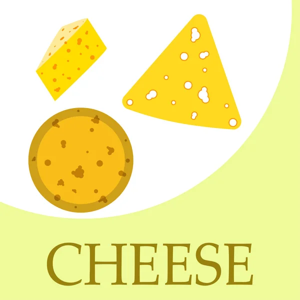 Vector de queso, fondo de queso apetitoso, productos lácteos . — Archivo Imágenes Vectoriales