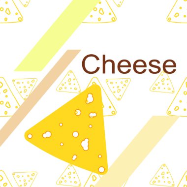 Peynir vektörü, iştah açıcı peynir arka planı, süt ürünü.