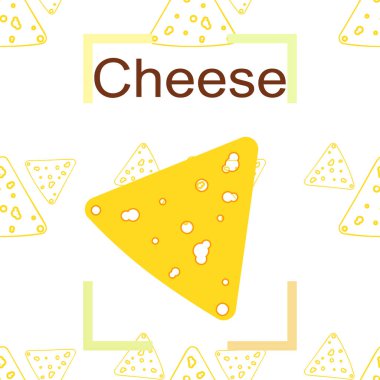 Peynir vektörü, iştah açıcı peynir arka planı, süt ürünü.