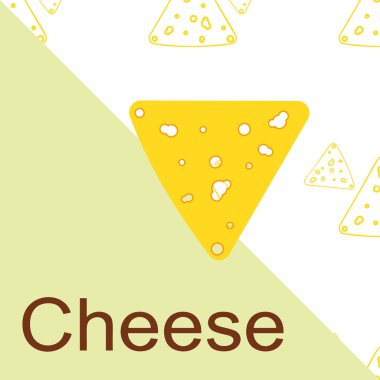 Peynir vektörü, iştah açıcı peynir arka planı, süt ürünü.