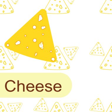 Peynir vektörü, iştah açıcı peynir arka planı, süt ürünü.