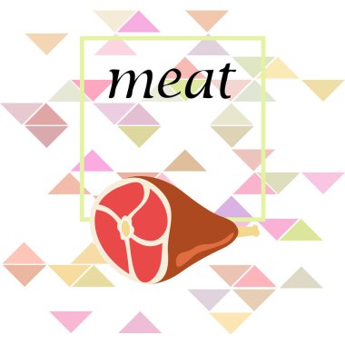 Bütün ayak, taze et. Çiftlik dükkanı konsepti için görüntü. Vektör arkaplanı.