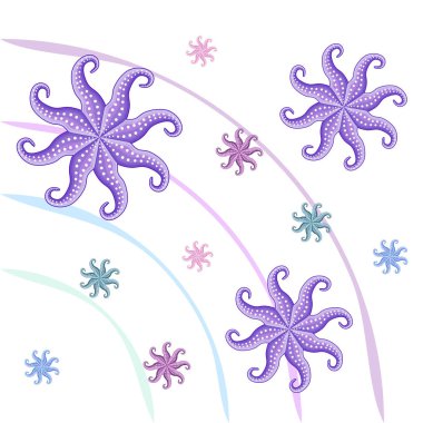 Ahtapot taze deniz ürünleri. Vektör arka planı. Yemek ve restoran tasarımı.