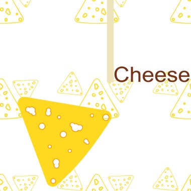 Peynir vektörü, iştah açıcı peynir arka planı, süt ürünü.