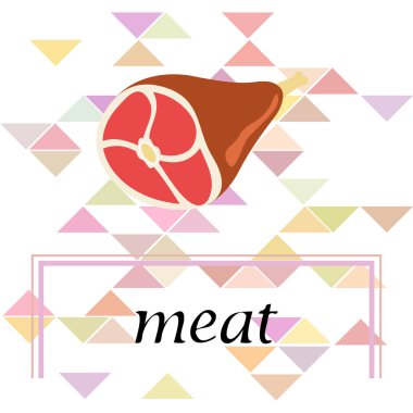 Bütün ayak, taze et. Çiftlik dükkanı konsepti için görüntü. Vektör arkaplanı.