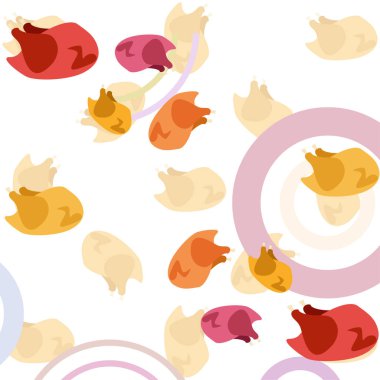 Tavuk eti, karikatür, vektör illüstrasyon, gıda arka plan.