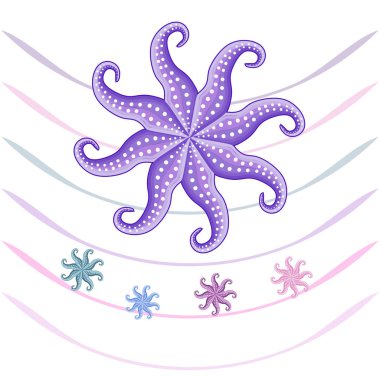 Ahtapot taze deniz ürünleri. Vektör arka planı. Yemek ve restoran tasarımı.