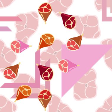 Bütün ayak, taze et. Çiftlik dükkanı konsepti için görüntü. Vektör arkaplanı.