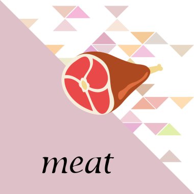 Bütün ayak, taze et. Çiftlik dükkanı konsepti için görüntü. Vektör arkaplanı.