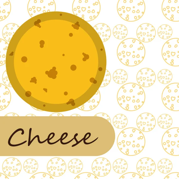 Vector de queso, fondo de queso apetitoso, productos lácteos . — Archivo Imágenes Vectoriales