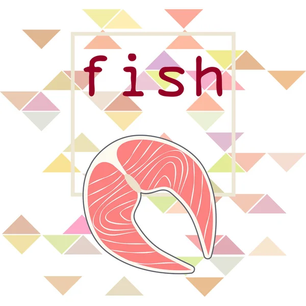 Ψάρια, θαλασσινά. Τα θαλασσινά διανύσματος. Σχεδιασμός φαγητού και εστιατορίων. — Διανυσματικό Αρχείο