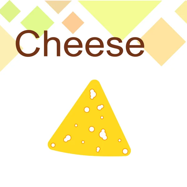 Vector de queso, fondo de queso apetitoso, productos lácteos . — Archivo Imágenes Vectoriales