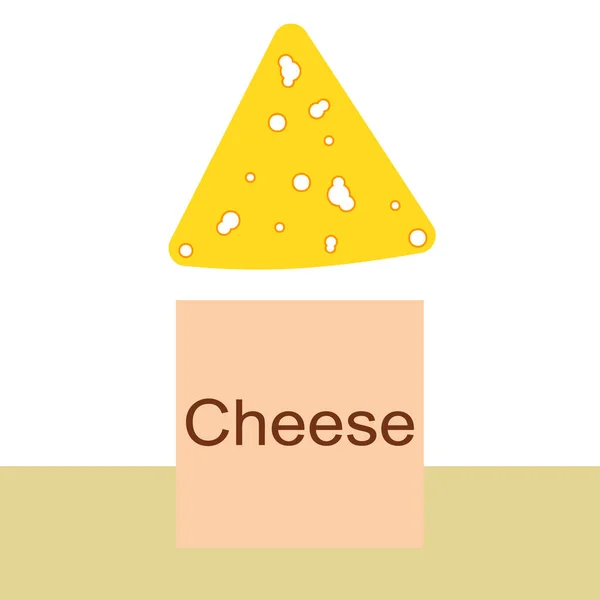 Cheese vector, appetizing cheese background, dairy product. — Stock Vector