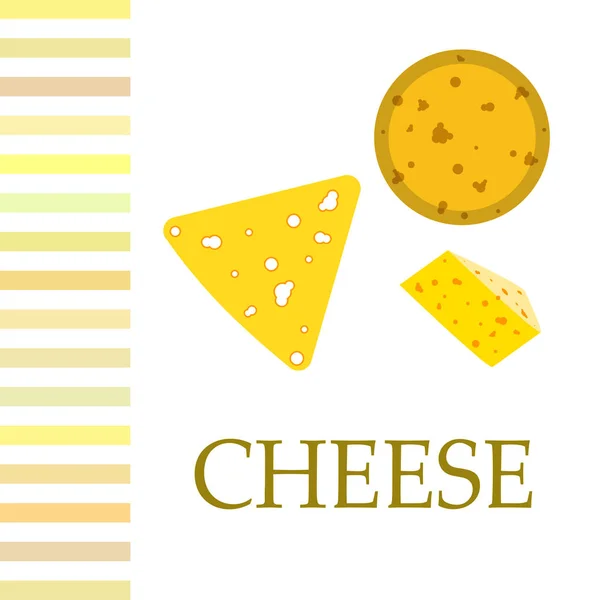 Cheese vector, appetizing cheese background, dairy product. — Stock Vector