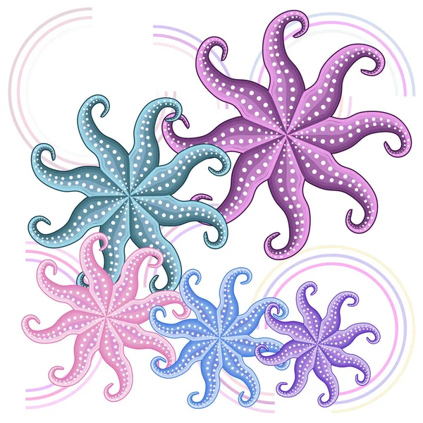 Octopus Verse Zeevruchten Vector Achtergrond Voedsel Restaurantontwerp — Stockvector