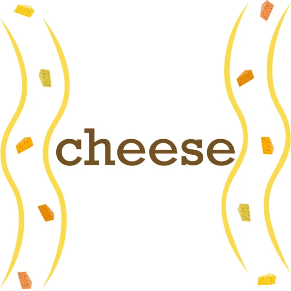 Vector de queso, fondo de queso apetitoso, productos lácteos . — Vector de stock