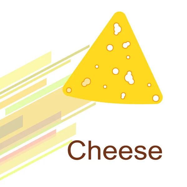 Vetor de queijo, fundo de queijo apetitoso, produto lácteos . — Vetor de Stock