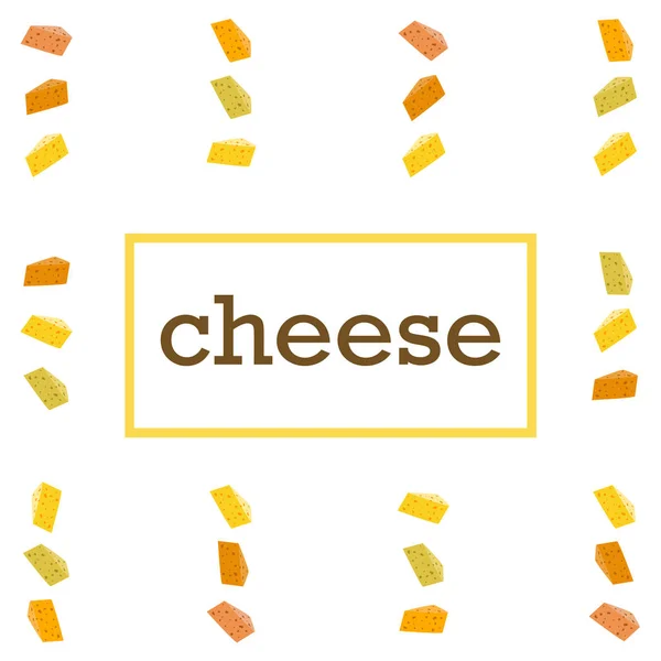 Vector de queso, fondo de queso apetitoso, productos lácteos . — Archivo Imágenes Vectoriales