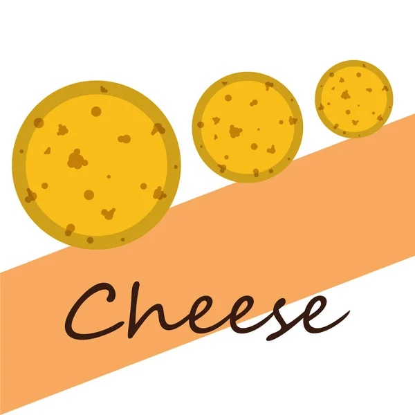 Vector de queso, fondo de queso apetitoso, productos lácteos . — Vector de stock