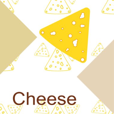 Peynir vektörü, iştah açıcı peynir arka planı, süt ürünü.